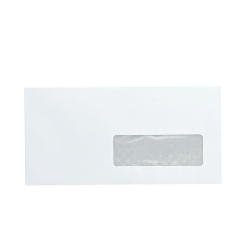 Envelope 110 x 220 mm Bruneau 90 g with window 35 x 100 mm white - Box of 500