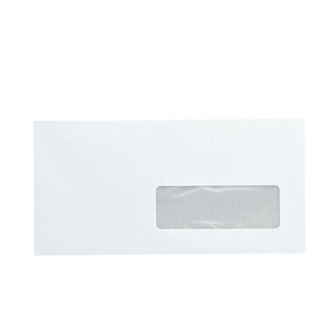 Sobre 110 x 220 mm Bruneau 90 g con ventana 35 x 100 mm blanco - Caja de 500
