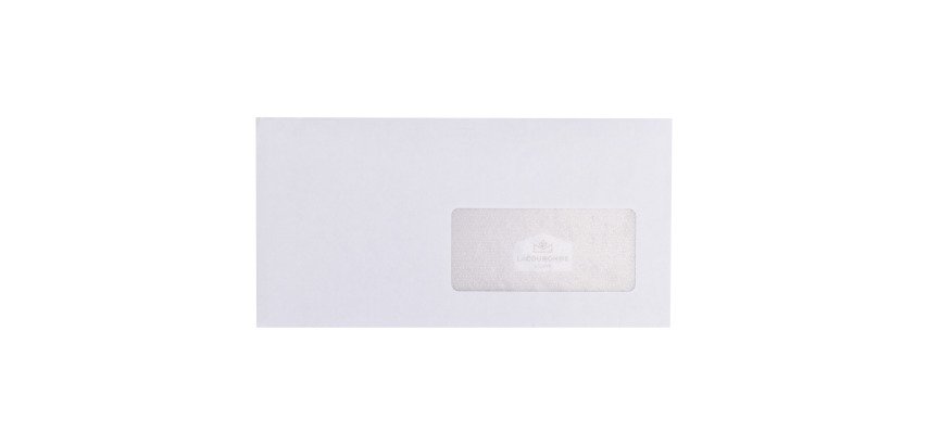 Enveloppe pour mise sous pli automatique 114 x 229 mm La Couronne 80 g avec fenêtre 45 x 100 mm blanche - Boîte de 1000