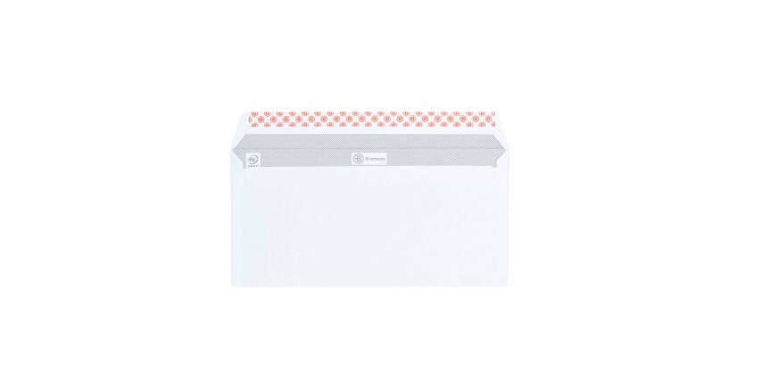 Sobre 110 x 220 mm Bruneau 100 g sin ventana blanco - Caja de 500
