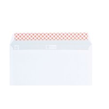 Enveloppe 110 x 220 mm Bruneau 100 g avec fenêtre 45 x 100 mm blanche - Boîte de 500