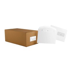 Enveloppe pour mise sous pli automatique 162 x 229 mm La Couronne 80 g avec fenêtre 45 x 100 mm blanche - Boîte de 200