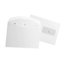 Enveloppe voor automatisch plooien 162 x 229 mm La Couronne 80 g met venster 45 x 100 mm wit - doos van 200