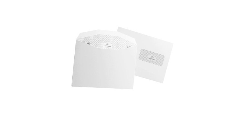 Boîte de 200 enveloppes La Couronne 162 x 229 mm avec fenêtre 45 x 100 mm blanche
