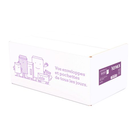 Sobre 114 x 162 mm La Couronne 80 g sin ventana blanco - Caja de 500