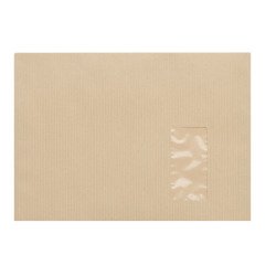 Enveloppe 229 x 324 mm Bruneau 90 g avec fenêtre 50 x 100 mm kraft brun - Boîte de 500