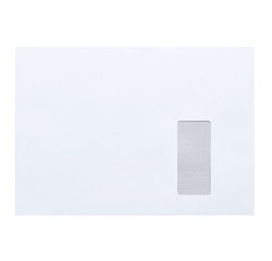Sobres blancos gran formato 229 x 324 mm con ventana 45 x 100 mm 100 g Bruneau - Caja 500