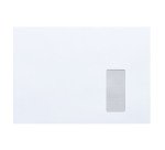 Sobres blancos gran formato 229 x 324 mm con ventana 45 x 100 mm 100 g Bruneau - Caja 500