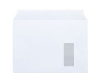 Sobres blancos gran formato 229 x 324 mm con ventana 45 x 100 mm 100 g Bruneau - Caja 500