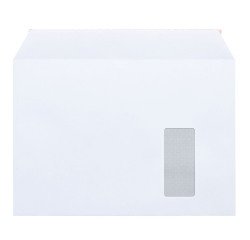 Sobres blancos gran formato 229 x 324 mm con ventana 45 x 100 mm 100 g Bruneau - Caja 500