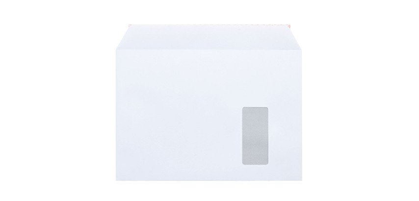 Umschlag 229 x 324 mm Bruneau 100 g mit Fenster 45 x 100 mm weiß - Box von 500