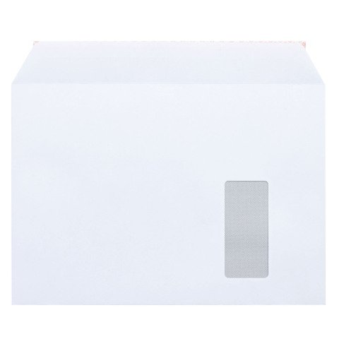 Sobres blancos gran formato 229 x 324 mm con ventana 45 x 100 mm 100 g Bruneau - Caja 500