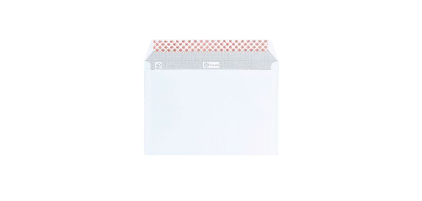 Enveloppe 162 x 229 mm Bruneau 100 g sans fenêtre blanche - Boîte de 500