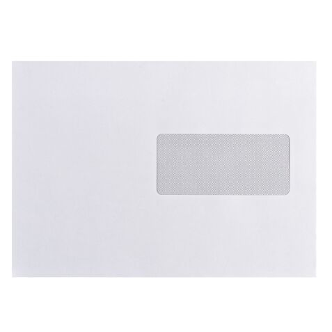 Enveloppe 162 x 229 mm Bruneau 100 g avec fenêtre 45 x 100 mm blanche - Boîte de 500