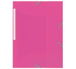 Chemise à élastique 3 rabats plastique Bruneau 24 x 32 cm dos 3 cm couleur