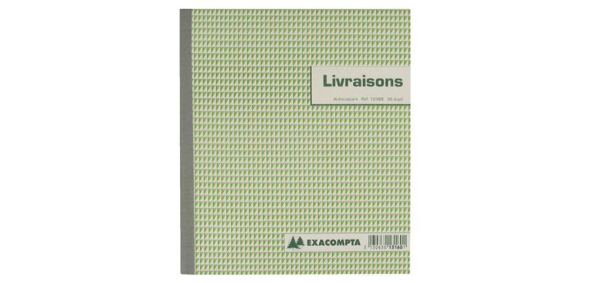 Cahier de livraison Manifold Exacompta autocopiant 21 x 18 cm 50 pages double exemplaires