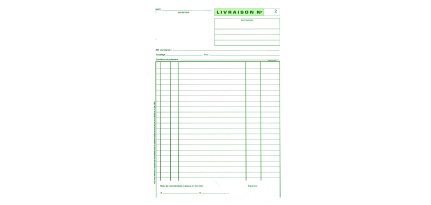Cahier de livraison Manifold Exacompta autocopiant A4 50 pages double exemplaires
