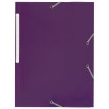 Chemise à élastique 3 rabats plastique Bruneau 24 x 32 cm dos 3 cm couleur