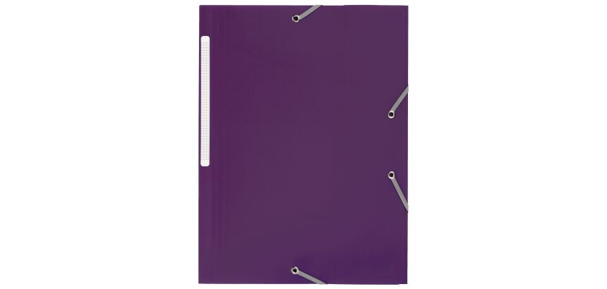 Chemise à élastique 3 rabats plastique Bruneau 24 x 32 cm dos 3 cm couleur