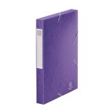 Chemise box carte Cartobox Exacompta 24 x 32 cm dos 4 cm violette