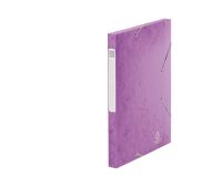 Chemise box carte Cartobox Exacompta 24 x 32 cm dos 2,5 cm mauve