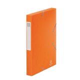 Chemise box carte Cartobox Exacompta 24 x 32 cm dos 4 cm orange