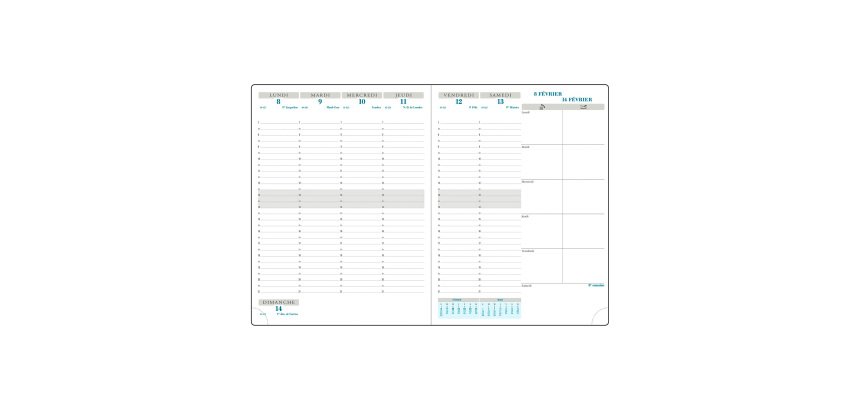 Agenda Exacompta Horizons 27 Classique semainier - Année 2027 - 21 x 27 cm