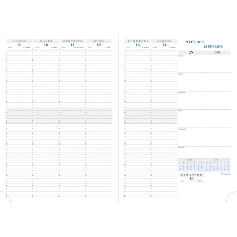Agenda Exacompta Consultation broché Classique Noir - 21 x 29,7 cm - Année 2026