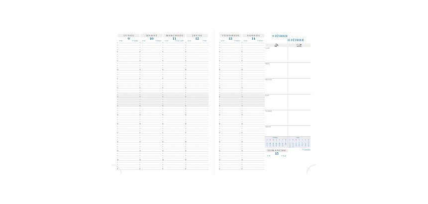 Agenda Exacompta Consultation broché Classique Noir - 21 x 29,7 cm - Année 2026
