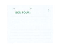 Manifold Exacompta 'Bon pour' 10,5 x 13,5 cm - 50 pages