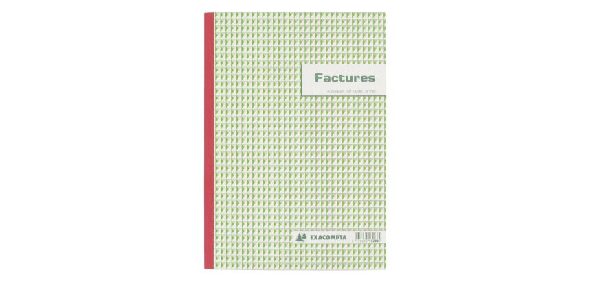 Cahier de facture Manifold Exacompta autocopiant A4 50 pages triple exemplaires