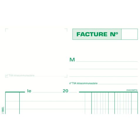 Manifold factuur Exacompta zelfkopiërend 14,8 x 21 cm 50 pagina's twee exemplaren