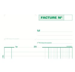 Cahier de facture Manifold Exacompta autocopiant 14,8 x 21 cm 50 pages double exemplaires