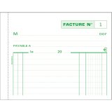 Carnet de facture Manifold Exacompta autocopiant 10,5 x 13,5 cm 50 pages double exemplaires