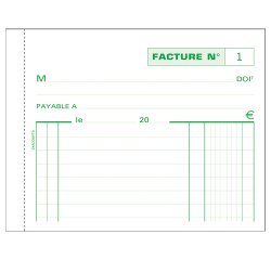 Manifold invoice Exacompta auto-copy 10,5 x 13,5 cm 50 pages double exemplaries
