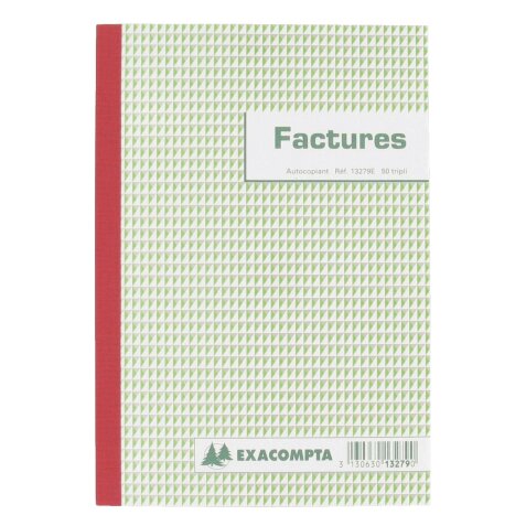 Manifold facture Exacompta autocopiant 14,8 x 21 cm 50 pages triple exemplaires