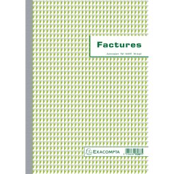 Cahier de facture Manifold Exacompta A4 50 pages autocopiant double exemplaires