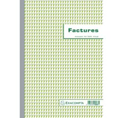 Cahier de facture Manifold Exacompta A4 50 pages autocopiant double exemplaires