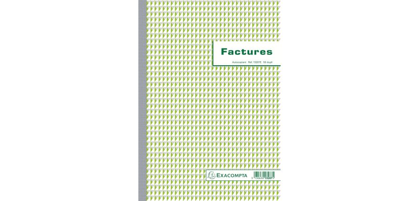 Cahier de facture Manifold Exacompta A4 50 pages autocopiant double exemplaires
