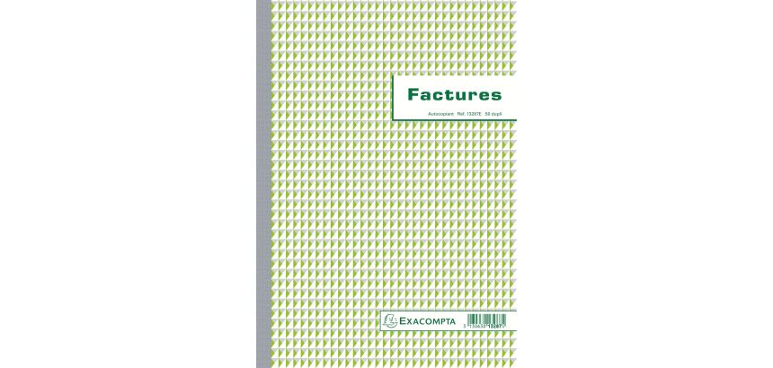 Cahier de facture Manifold Exacompta A4 50 pages autocopiant double exemplaires