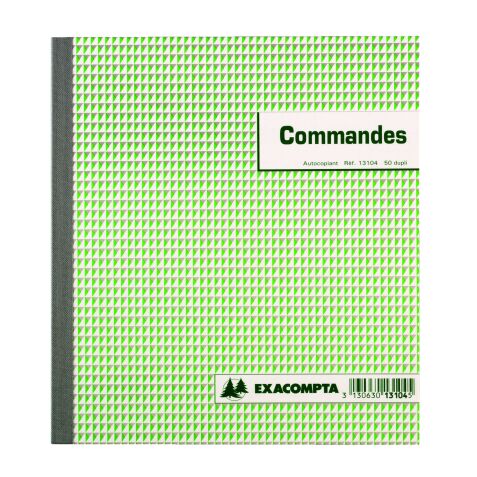 Cahier de commande Manifold Exacompta autocopiant 21 x 18 cm 50 pages double exemplaires