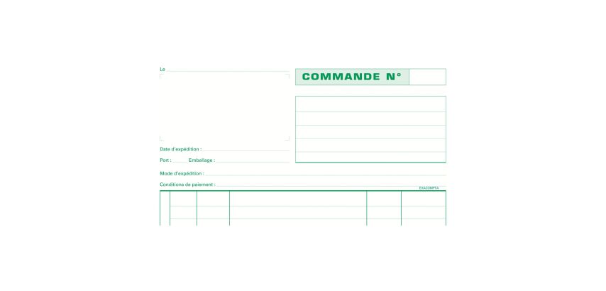 Manifold commande Exacompta autocopiant 21 x 29,7 cm 50 pages double exemplaires