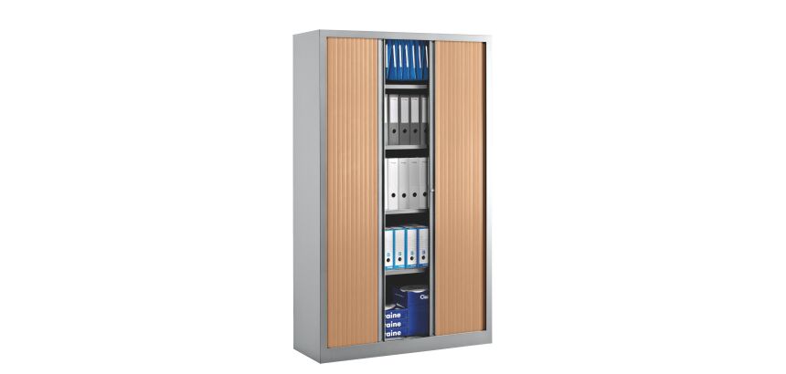 Armoire haute à rideaux monoblocs Eco-conçues 198 x 120 cm corps aluminium