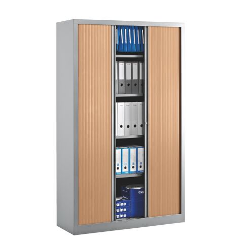 Armoire haute à rideaux monoblocs Eco-conçues 198 x 120 cm corps aluminium