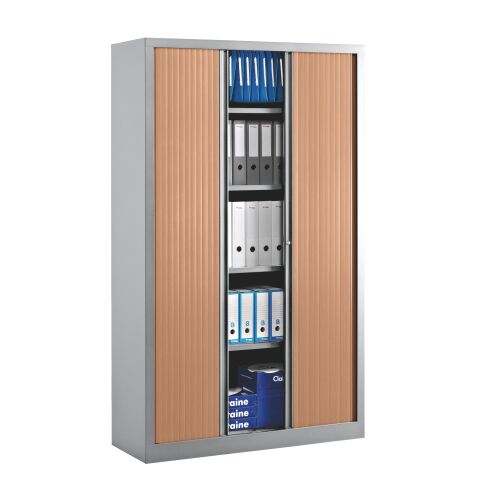 Armoire haute à rideaux monoblocs Eco-conçues 198 x 120 cm corps aluminium