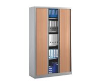 Armoire haute à rideaux monoblocs Eco-conçues 198 x 120 cm corps aluminium