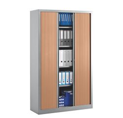 Armoire haute à rideaux monoblocs Eco-conçues 198 x 120 cm corps aluminium