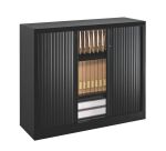 Armoire hauteur comptoir à rideaux monoblocs Eco-conçues 100 x 120 cm