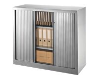 Armoire hauteur comptoir à rideaux monoblocs Eco-conçues 100 x 120 cm corps aluminium