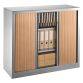 Armoire hauteur comptoir à rideaux monoblocs Eco-conçues 100 x 120 cm corps aluminium